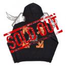 DSM VINTAGE “Fluro Rebellion HOODIE” BLACK ORANGE