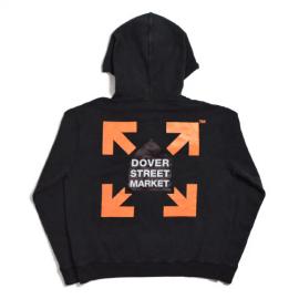 DSM VINTAGE “Fluro Rebellion HOODIE” BLACK ORANGE