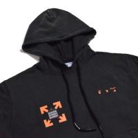DSM VINTAGE “Fluro Rebellion HOODIE” BLACK ORANGE