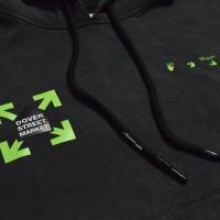 DSM VINTAGE “Fluro Rebellion HOODIE” BLACK GREEN