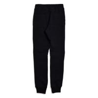 LEATHER AND COTTON-JERSEY SWEATPANTS