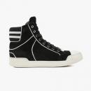 TWO-TONE COTTON-CANVAS HIGH-TOP SNEAKERS