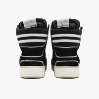 TWO-TONE COTTON-CANVAS HIGH-TOP SNEAKERS