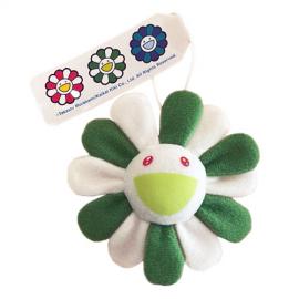 Flower Keychain Turquoise Green × White