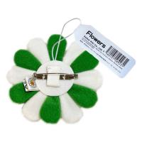 Flower Keychain Turquoise Green × White
