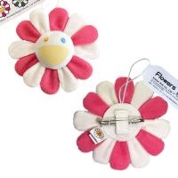 Flower Keychain Pink White × White