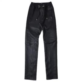 SLIM-FIT LEATHER SWEATPANTS