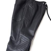 SLIM-FIT LEATHER SWEATPANTS