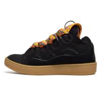 LEATHER CURB SNEAKERS