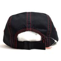 Contrast Stitch Camp Cap Black