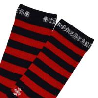 STRIPES SOCKS - BLACK/RED