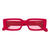 ACETATE SUNGLASSES RED NO COLOR
