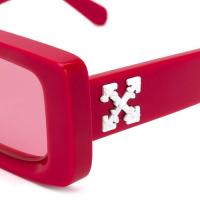 ACETATE SUNGLASSES RED NO COLOR