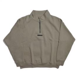 ESSENTIALS MOCKNECK HALF ZIP - MOSS