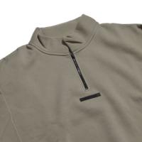 ESSENTIALS MOCKNECK HALF ZIP - MOSS