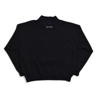 Essentials Black Mock Neck Sweatshirt