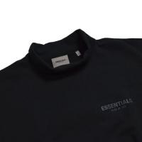 Essentials Black Mock Neck Sweatshirt