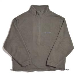 Essentials Grey Polar Fleece Half-Zip Sweater