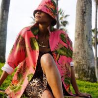 Kona Bucket Hat BLACK & SALMON PARADISE