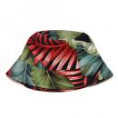 Kona Bucket Hat BLACK & RED LEAF
