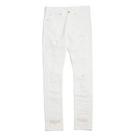 SLIM FIT RIPS WHITE 5 POCK WHITE