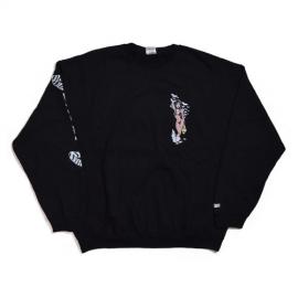 DEADLY DOLL black zebra crewneck