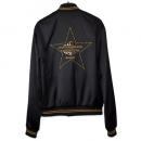 PALLADIUM TEDDY JACKET IN BLACK SATIN VISCOSE