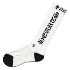OLD ENGLISH SOCKS - WHITE/BLACK
