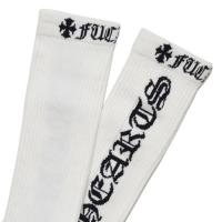 OLD ENGLISH SOCKS - WHITE/BLACK