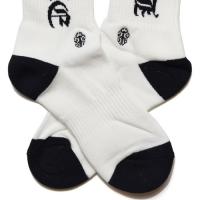 OLD ENGLISH SOCKS - WHITE/BLACK