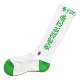 OLD ENGLISH SOCKS - WHITE/GREEN