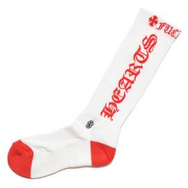 OLD ENGLISH SOCKS - WHITE/RED