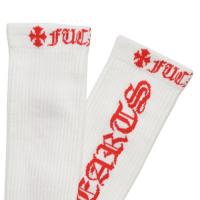 OLD ENGLISH SOCKS - WHITE/RED