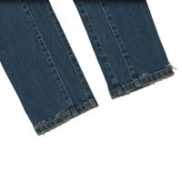 DISTRESSED DENIM BIKER JEANS