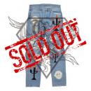 VIRGIL ABLOH “MESSAGE IN A TEAR” EMBROIDERED JEANS