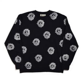 Cotton Wreath All Over Crewneck